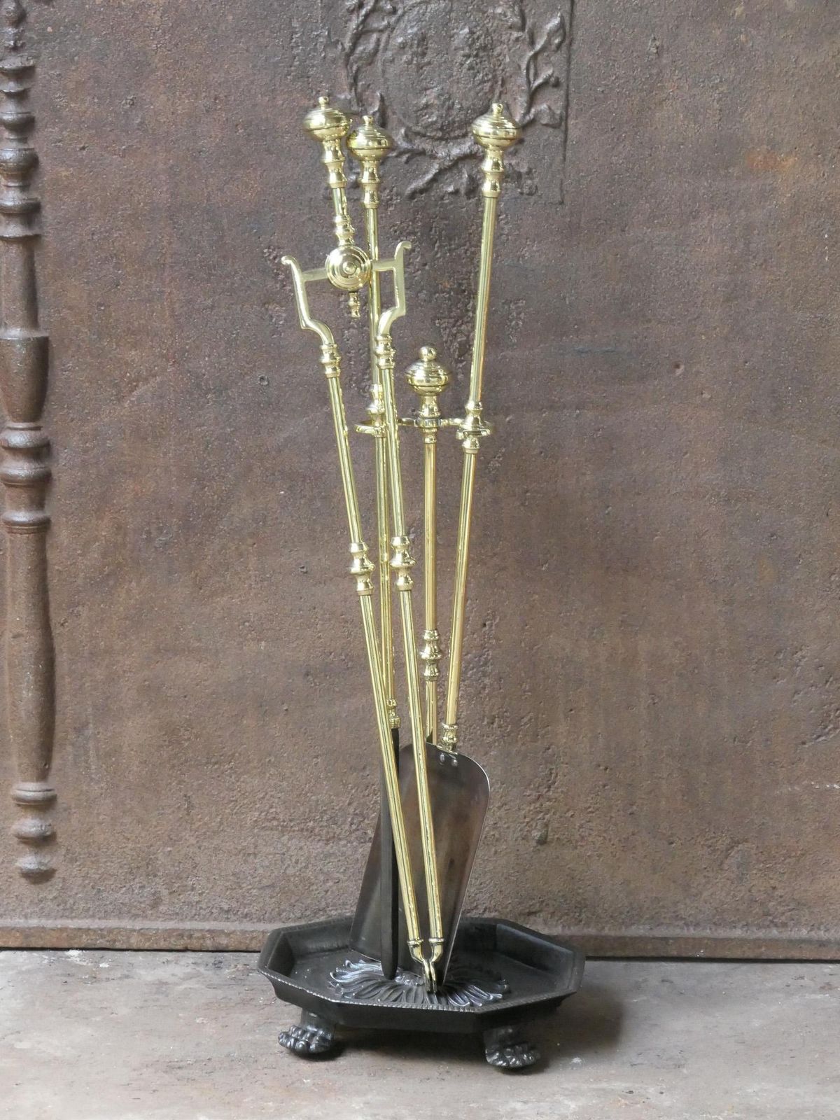 English Victorian Fireplace Tools Or Companion Set, 19th Century photo furniture