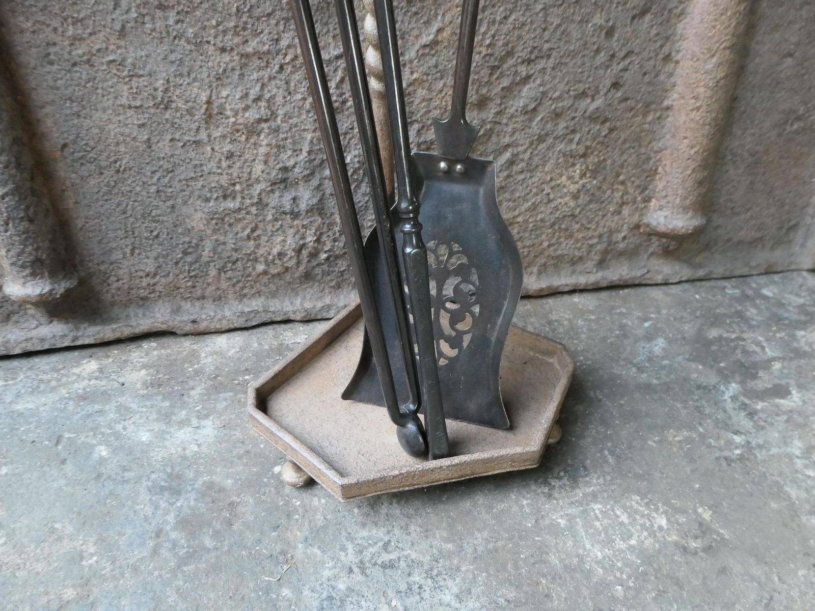 Antique English Victorian Fire Companion Set, 19th C. photo vinterior