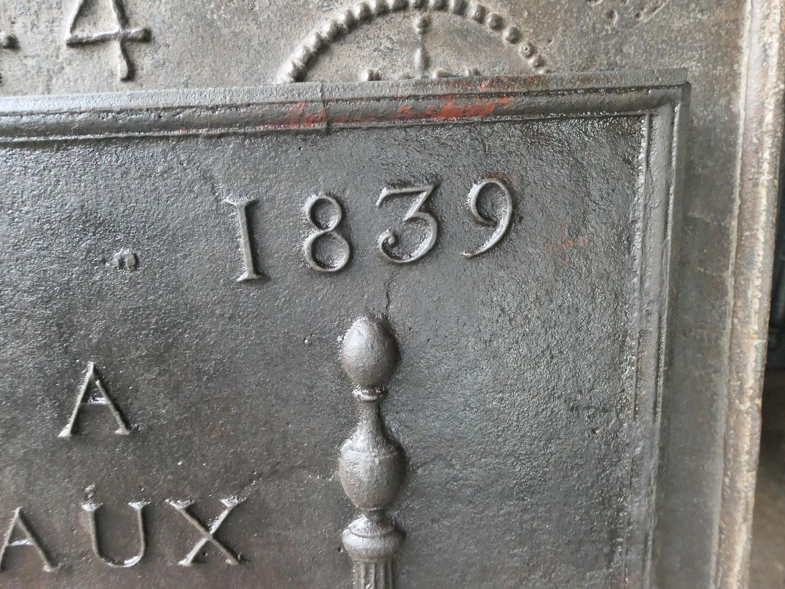 Antique French Neoclassical 'Marriage' Fireback / Backsplash, 19th Century photo buy