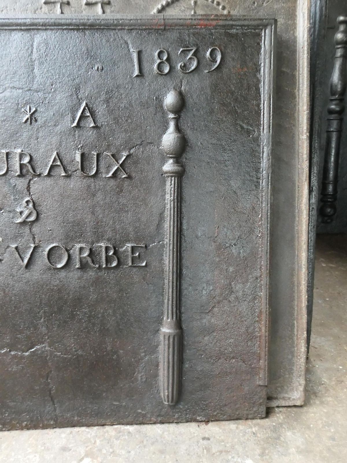 photo for sale Antique French Neoclassical 'Marriage' Fireback / Backsplash, 19th Century