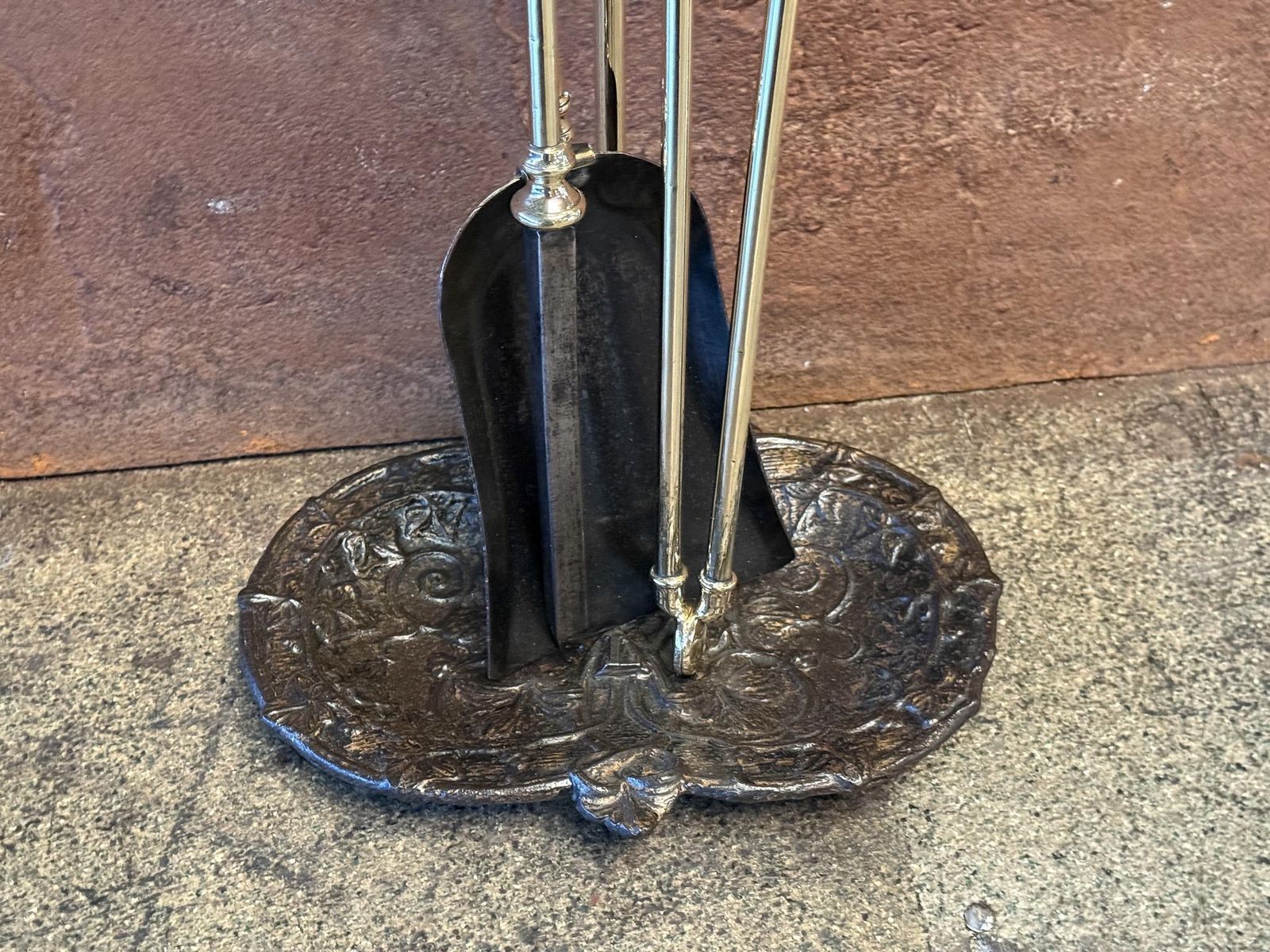 English Victorian Fireplace Tools Or Companion Set, 19th Century photo vintage