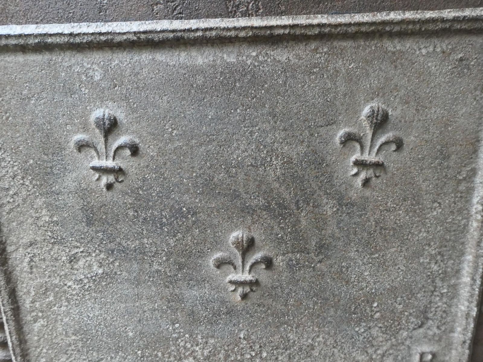 Home Fixtures 18th Century French Louis XV Fireback / Backsplash With Fleurs De Lys photo