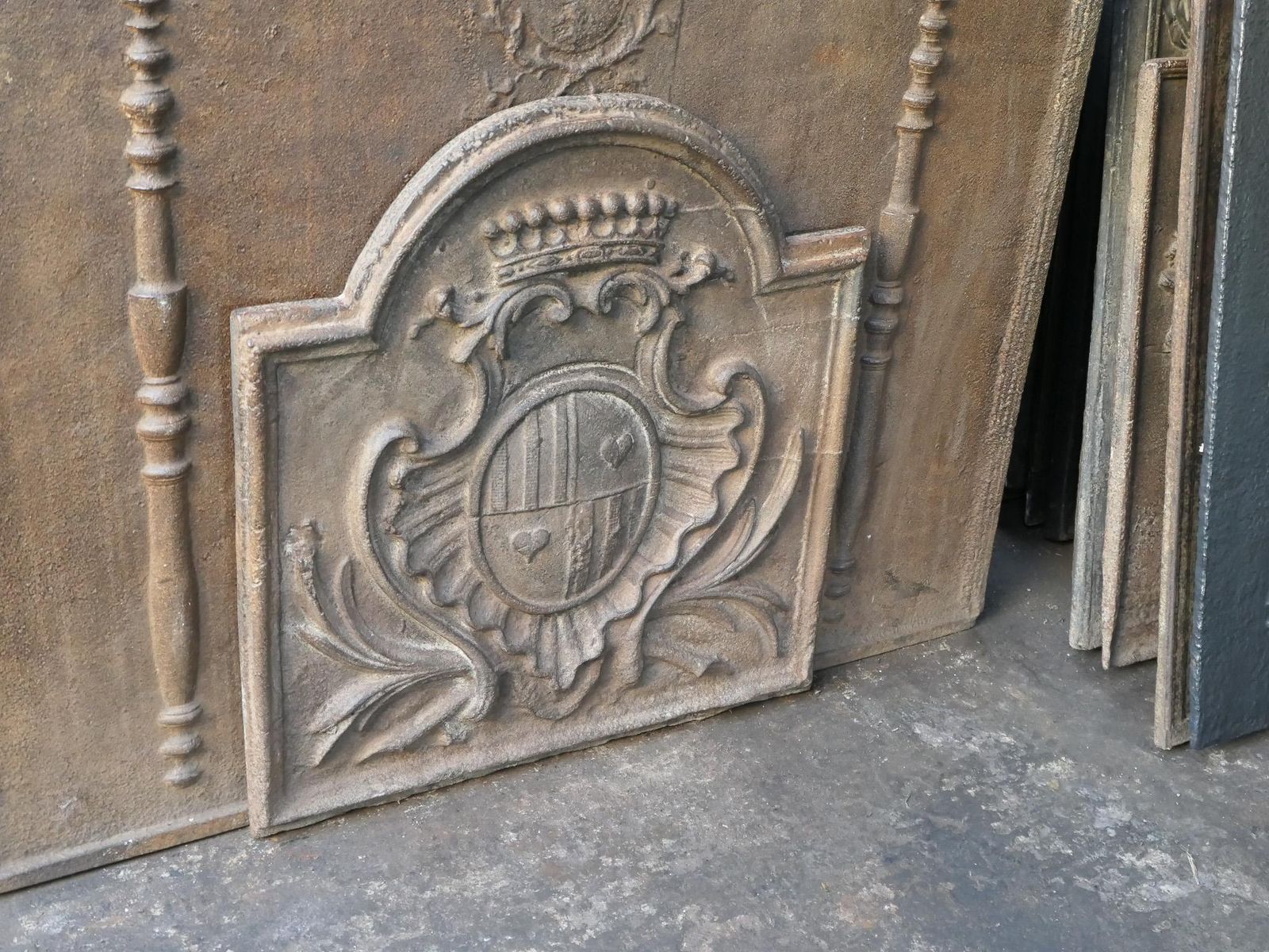 Antique French Louis XV Period 'Arms Of France' Fireback / Backsplash photo buy