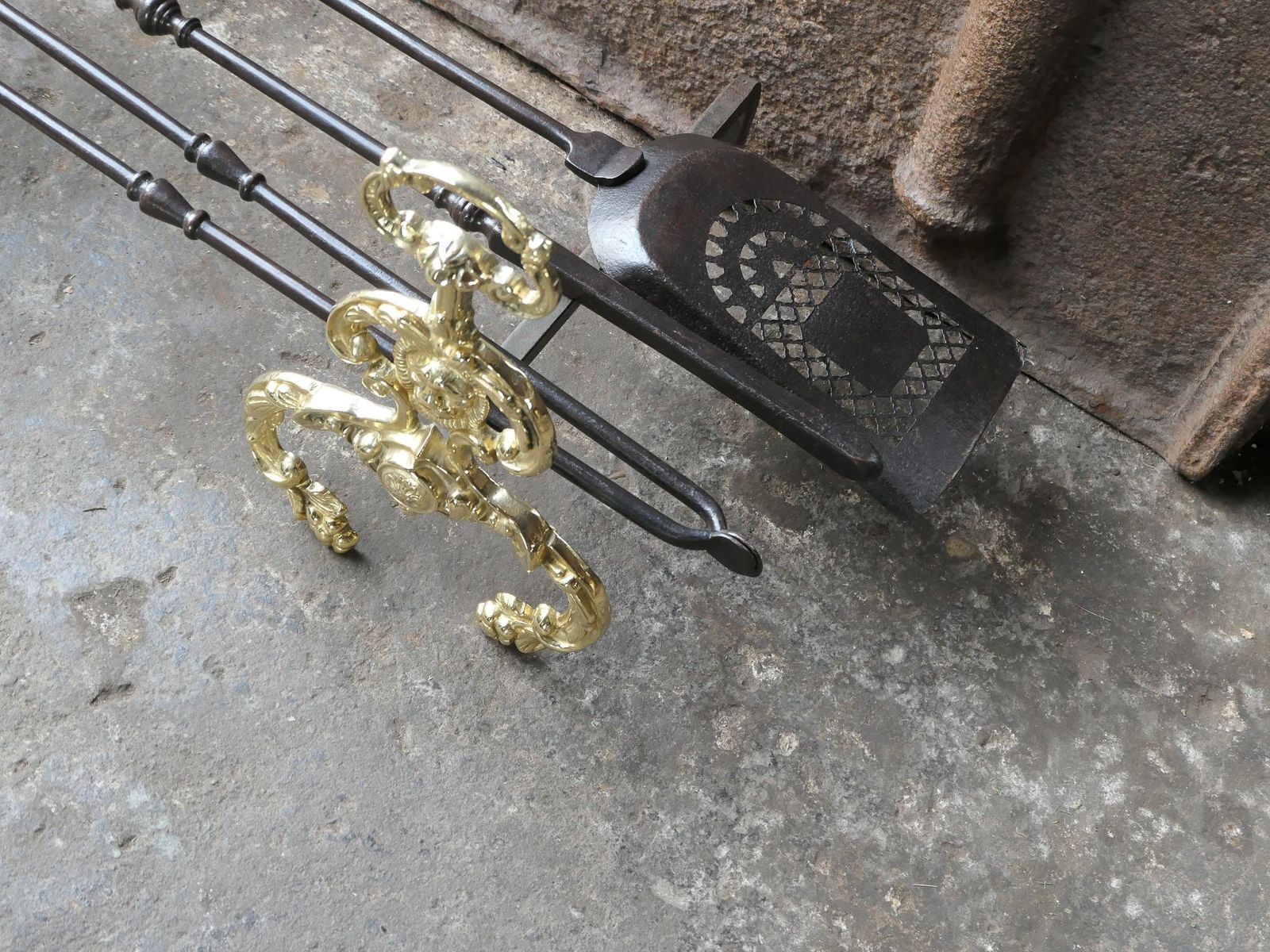 photo furniture 18th   19th C. English Georgian Fire Irons With Rests