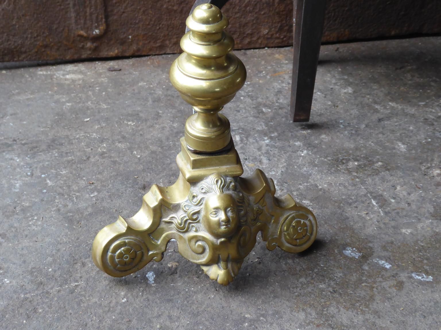 Large 18th 19th Century French Neoclassical Fire Grate, Fireplace Grate photo vinterior