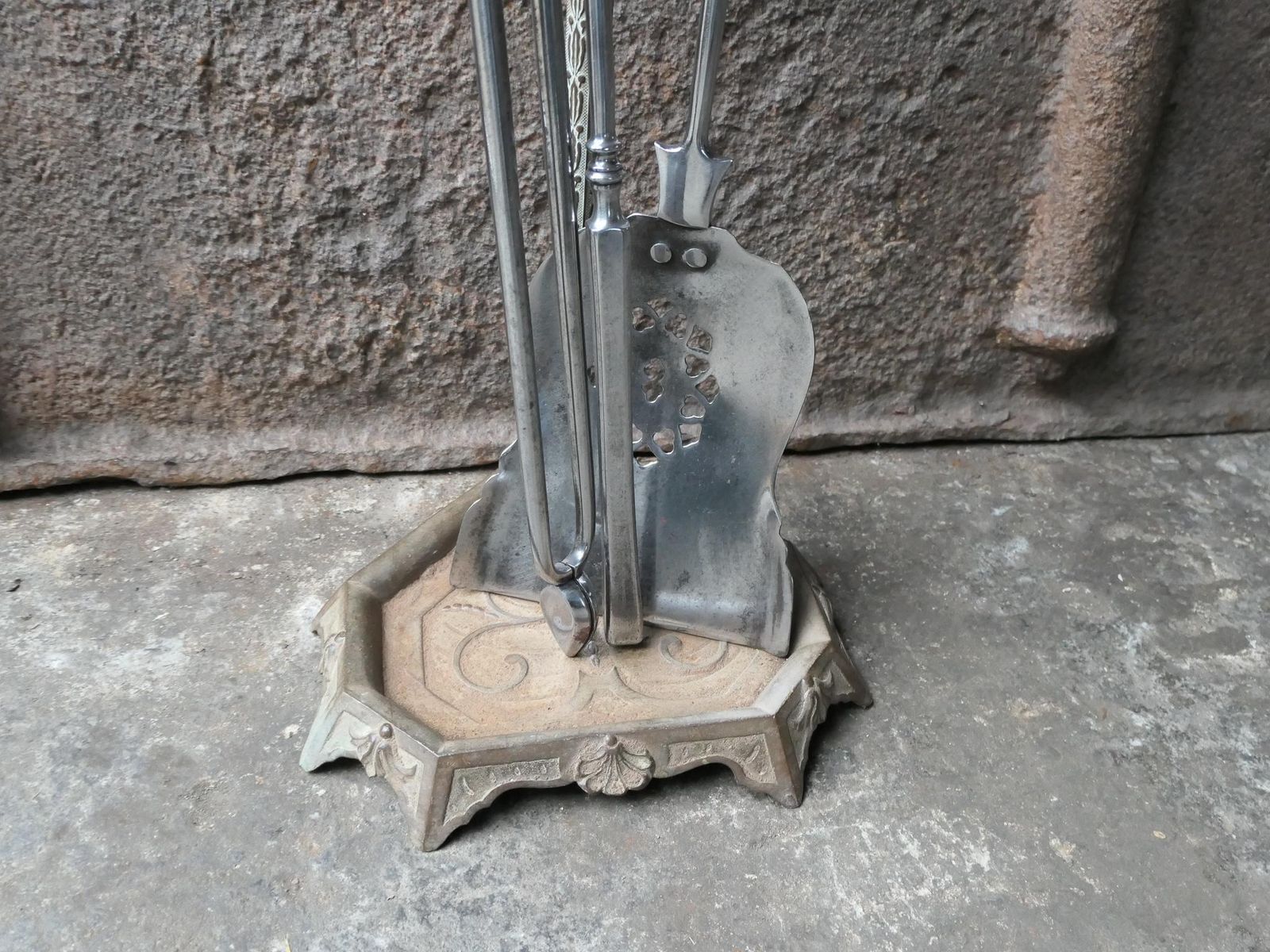 Antique 18th   19th C. English Georgian Fire Companion Set photo vinterior