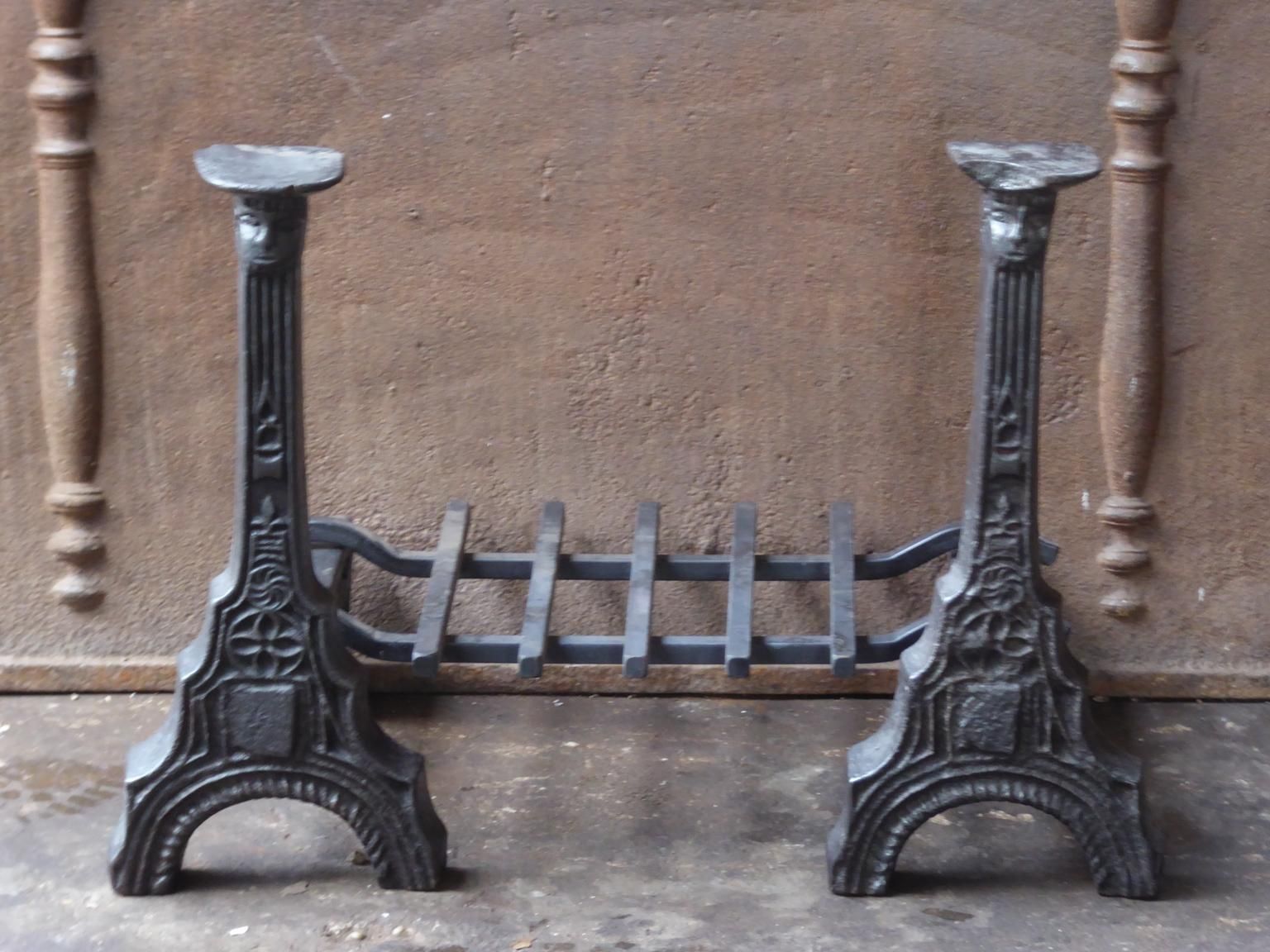 French Gothic Fireplace Grate Or Fire Basket, 15th Century photo for sale