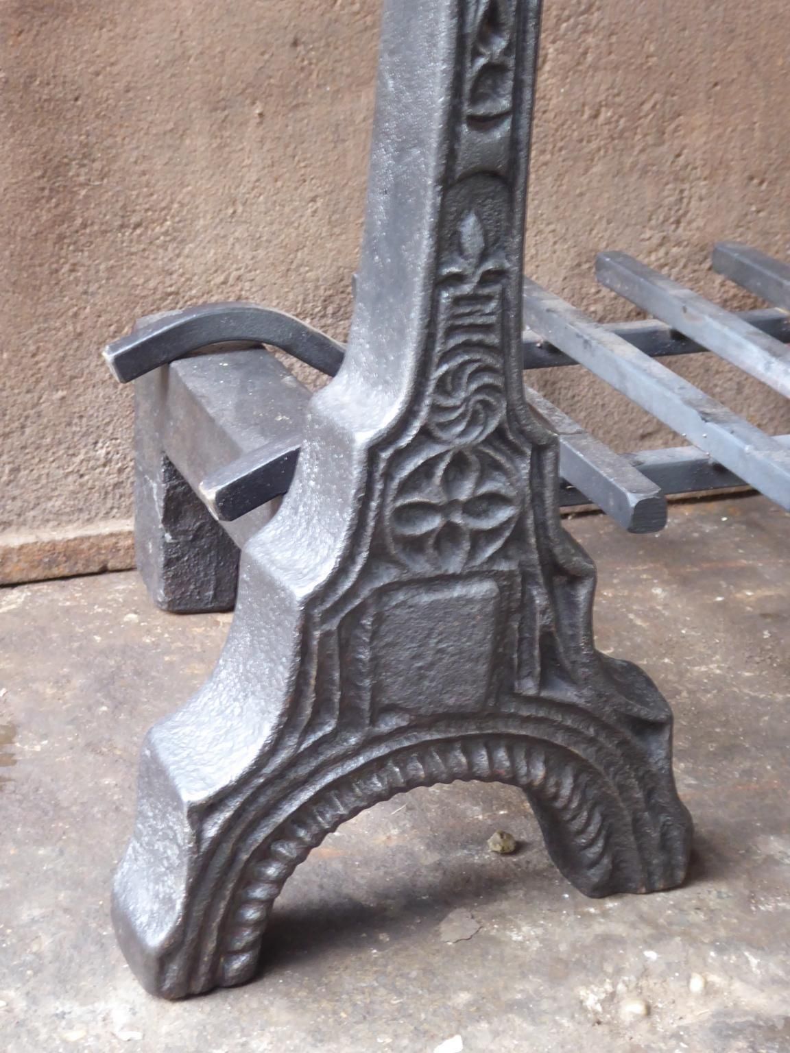 Home Fixtures French Gothic Fireplace Grate Or Fire Basket, 15th Century photo
