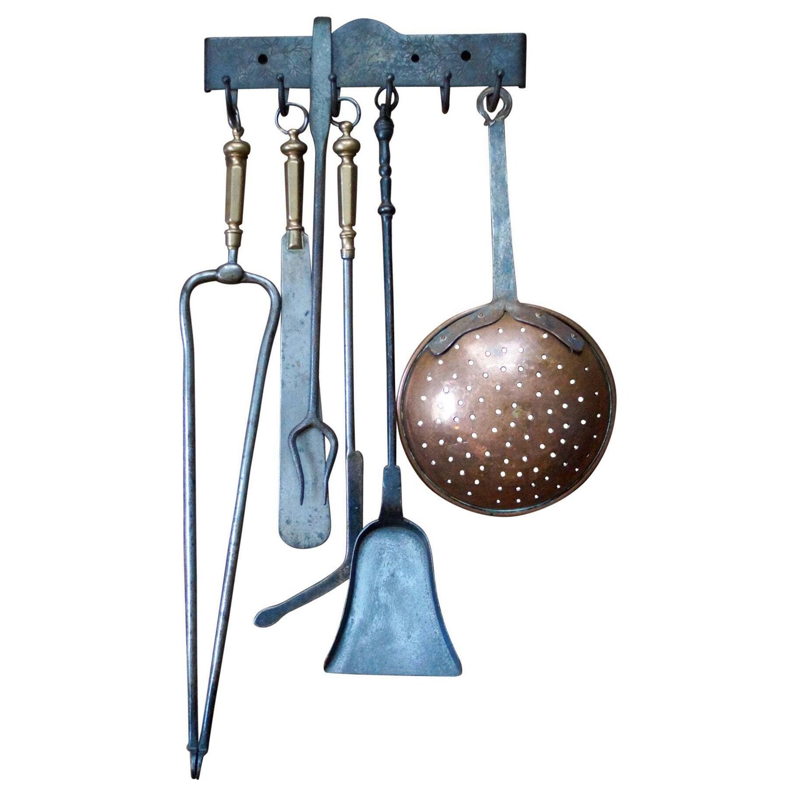 Antique Dutch Fireplace Tools Or Fire Tools, 19th Century