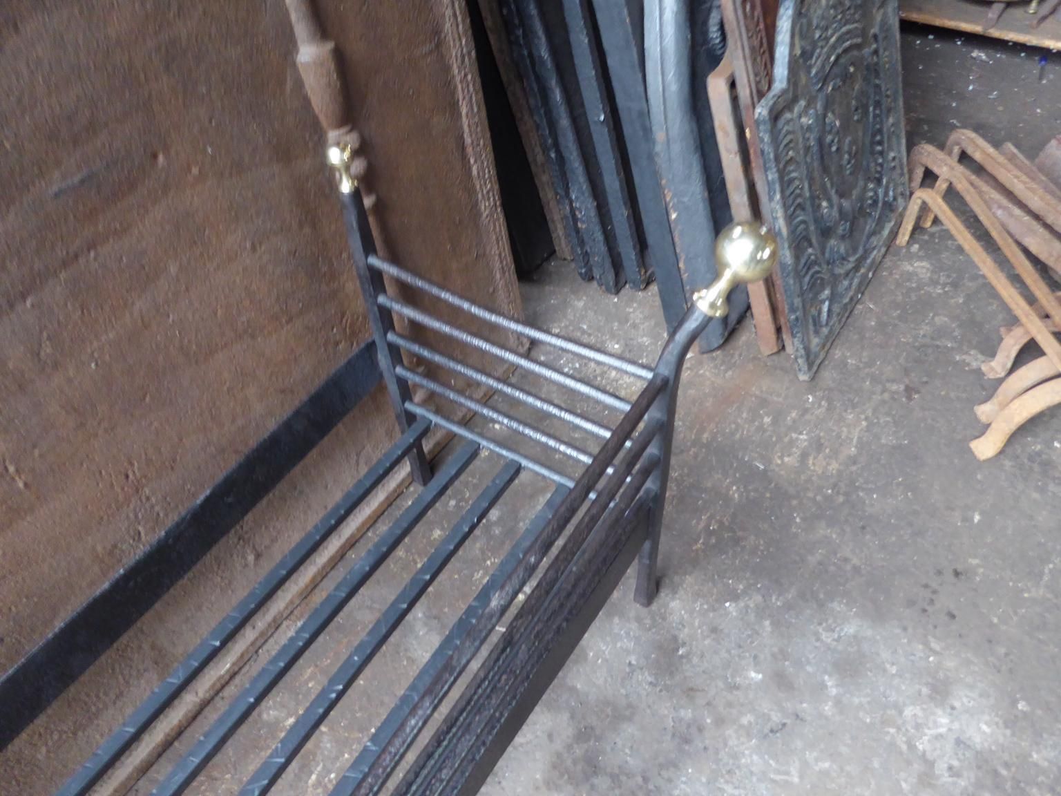 photo furniture Antique Dutch Victorian Fireplace Grate Or Fire Basket, 19th Century