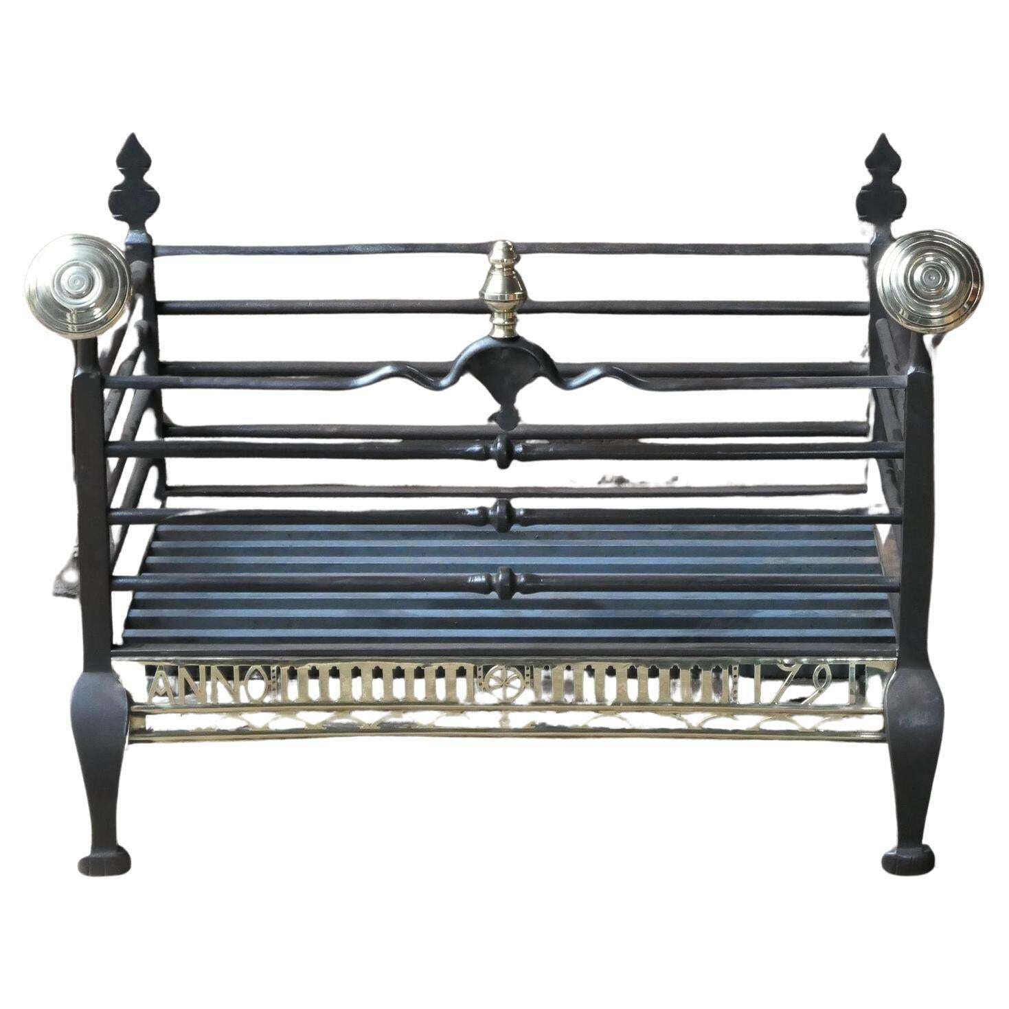 Unique 18th Century Dutch Georgian Fireplace Grate Or Fire Grate