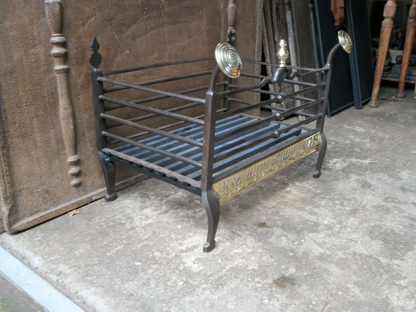 Home Fixtures Unique 18th Century Dutch Georgian Fireplace Grate Or Fire Grate photo