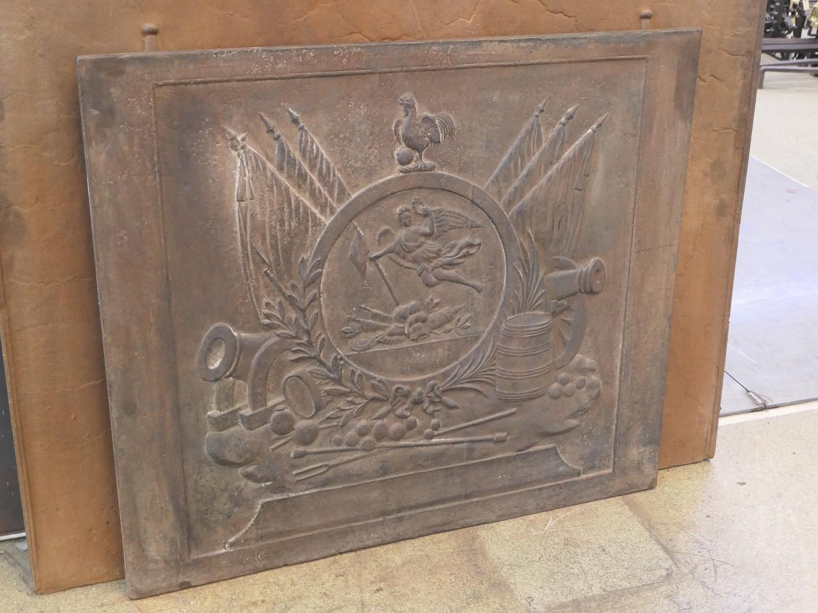 19th Century French Allegory Of France Fireback / Backsplash, Napoleon III photo buy