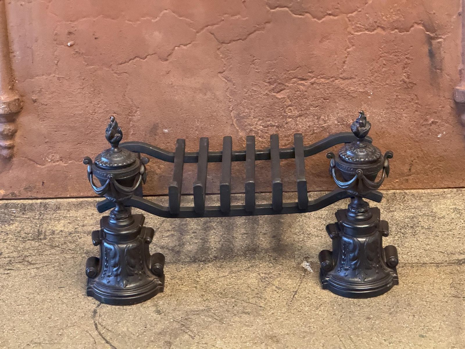 19th Century French Napoleon III Period Fireplace Grate Or Fire Basket photo Home Fixtures