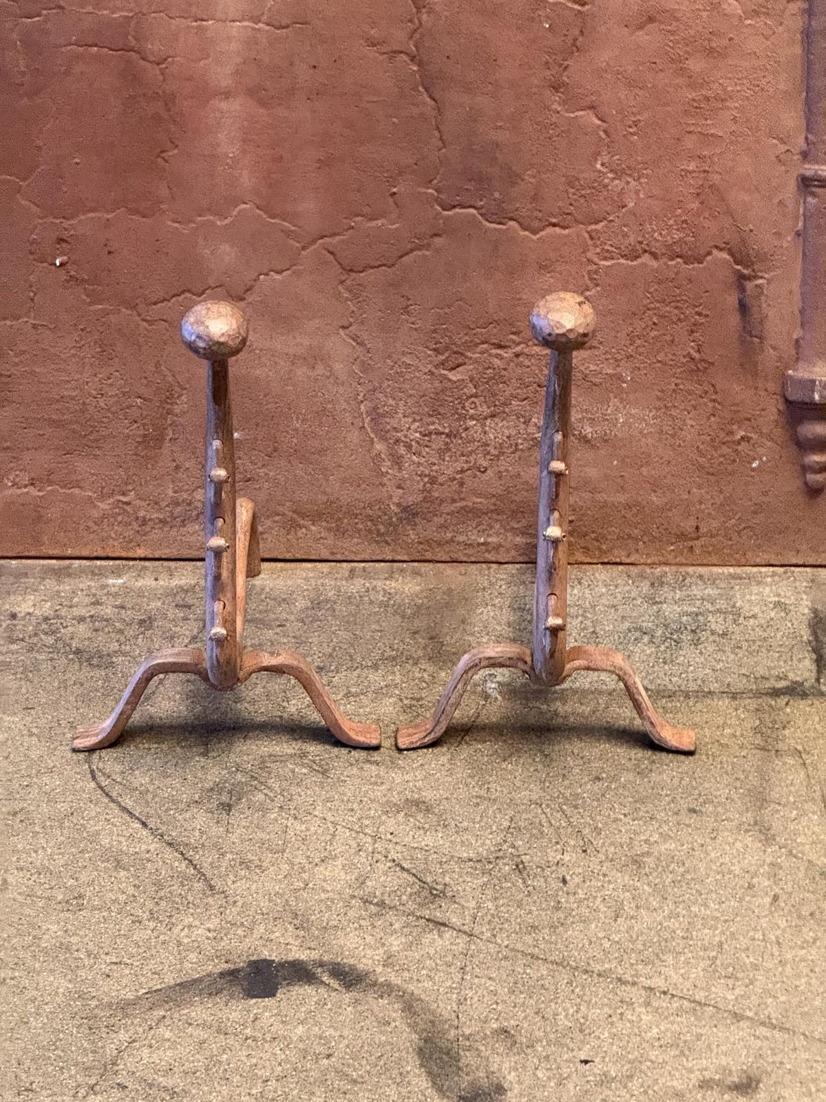 French Napoleon III Style Andirons Or Firedogs, 20th Century photo 252.0