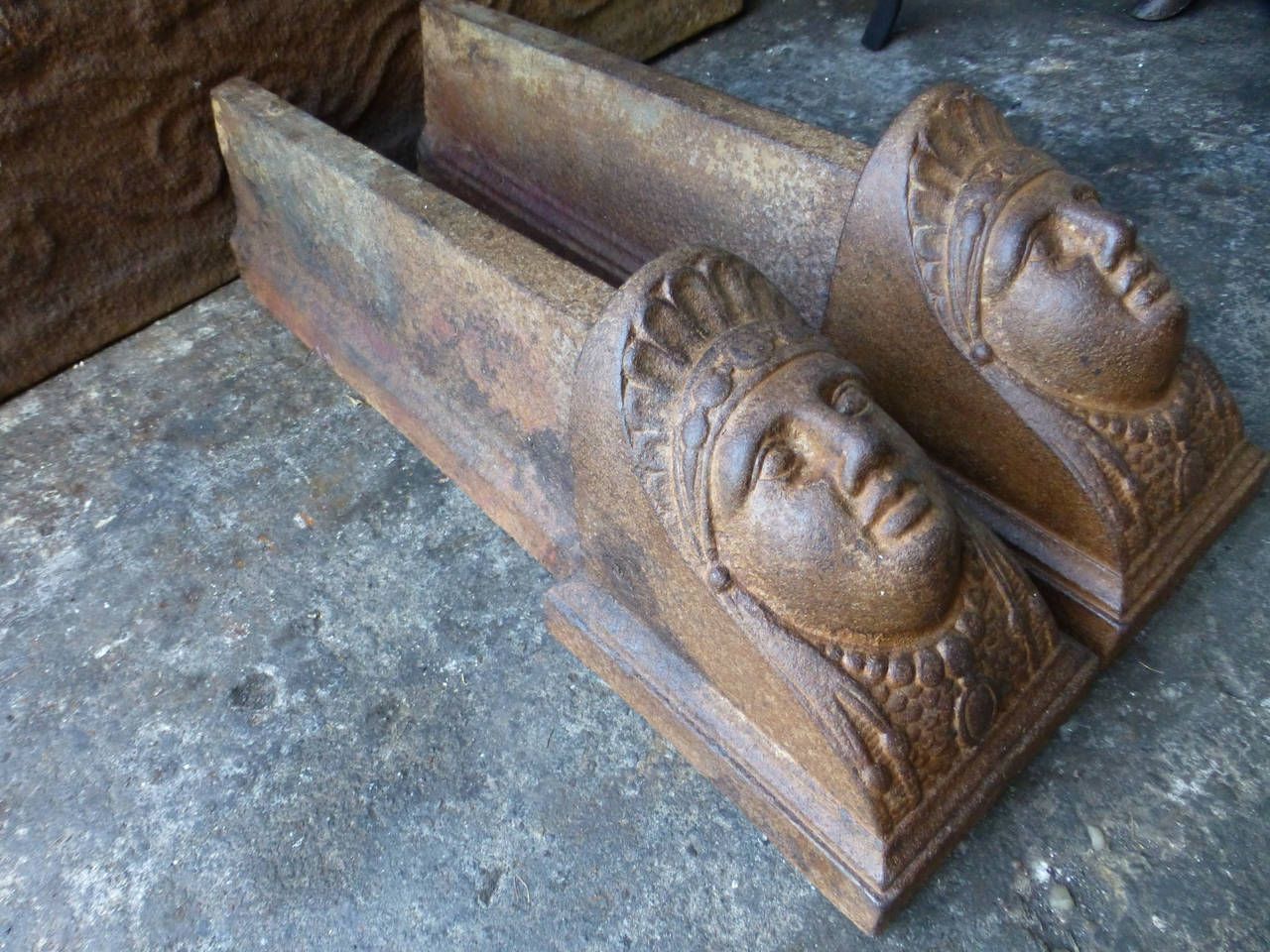 19th Century French Empire Andirons, Firedogs photo 209.0