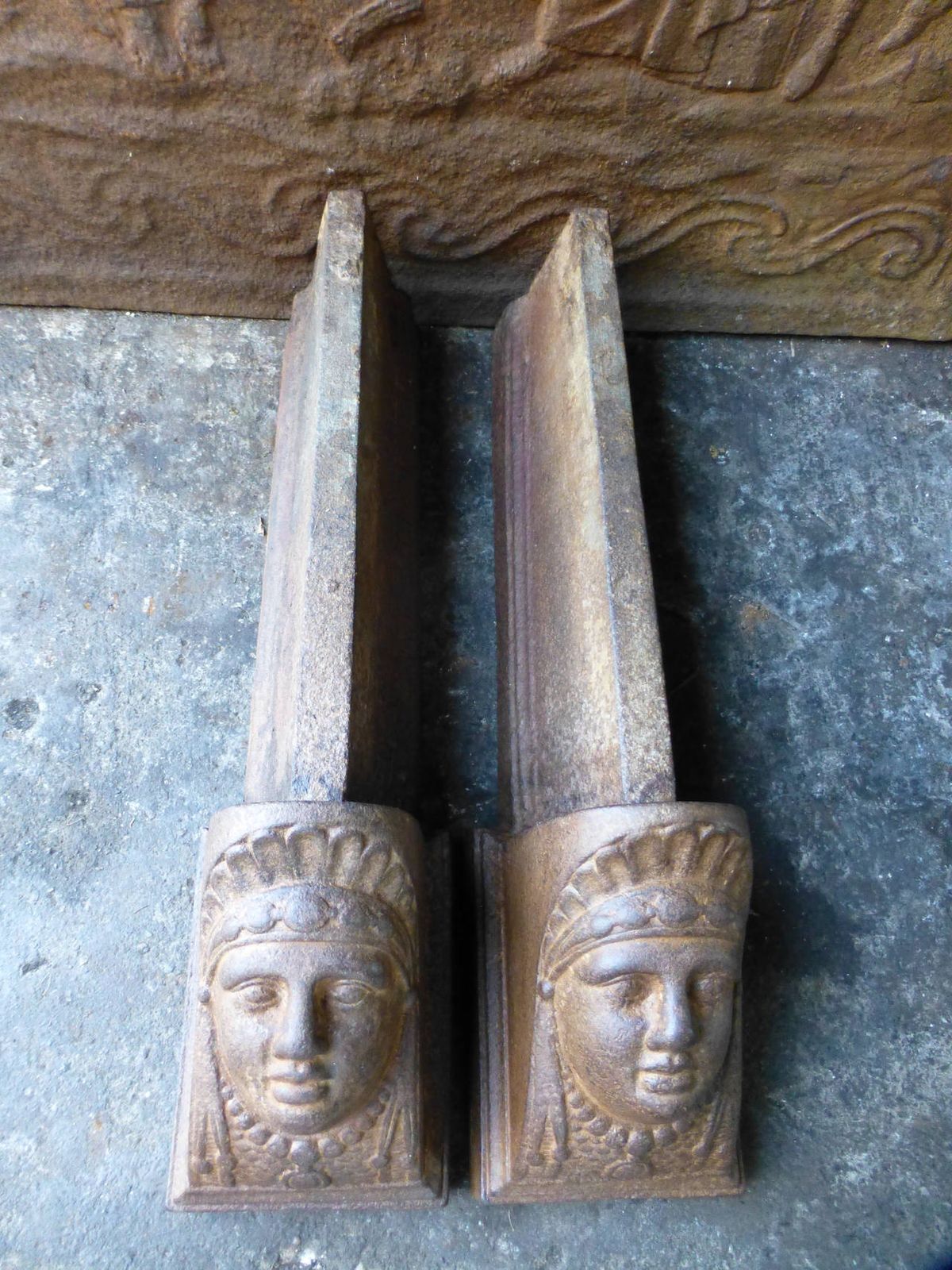 19th Century French Empire Andirons, Firedogs photo vinterior