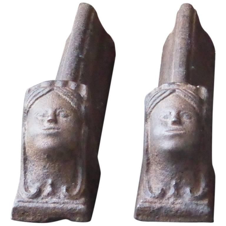 18th Century French Andirons Or Firedogs