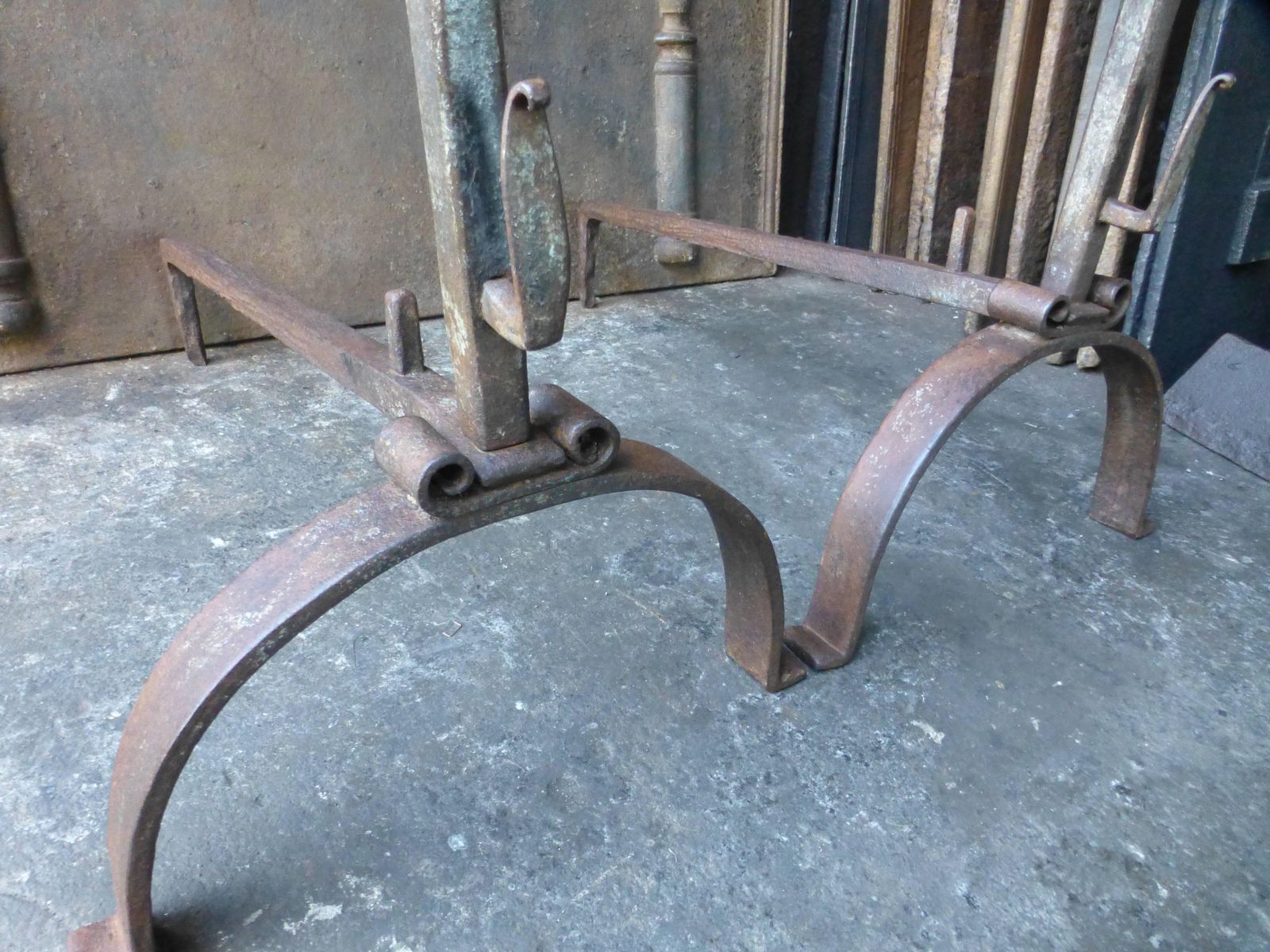 19th Century French Napoleon III Andirons, Firedogs photo 209.0