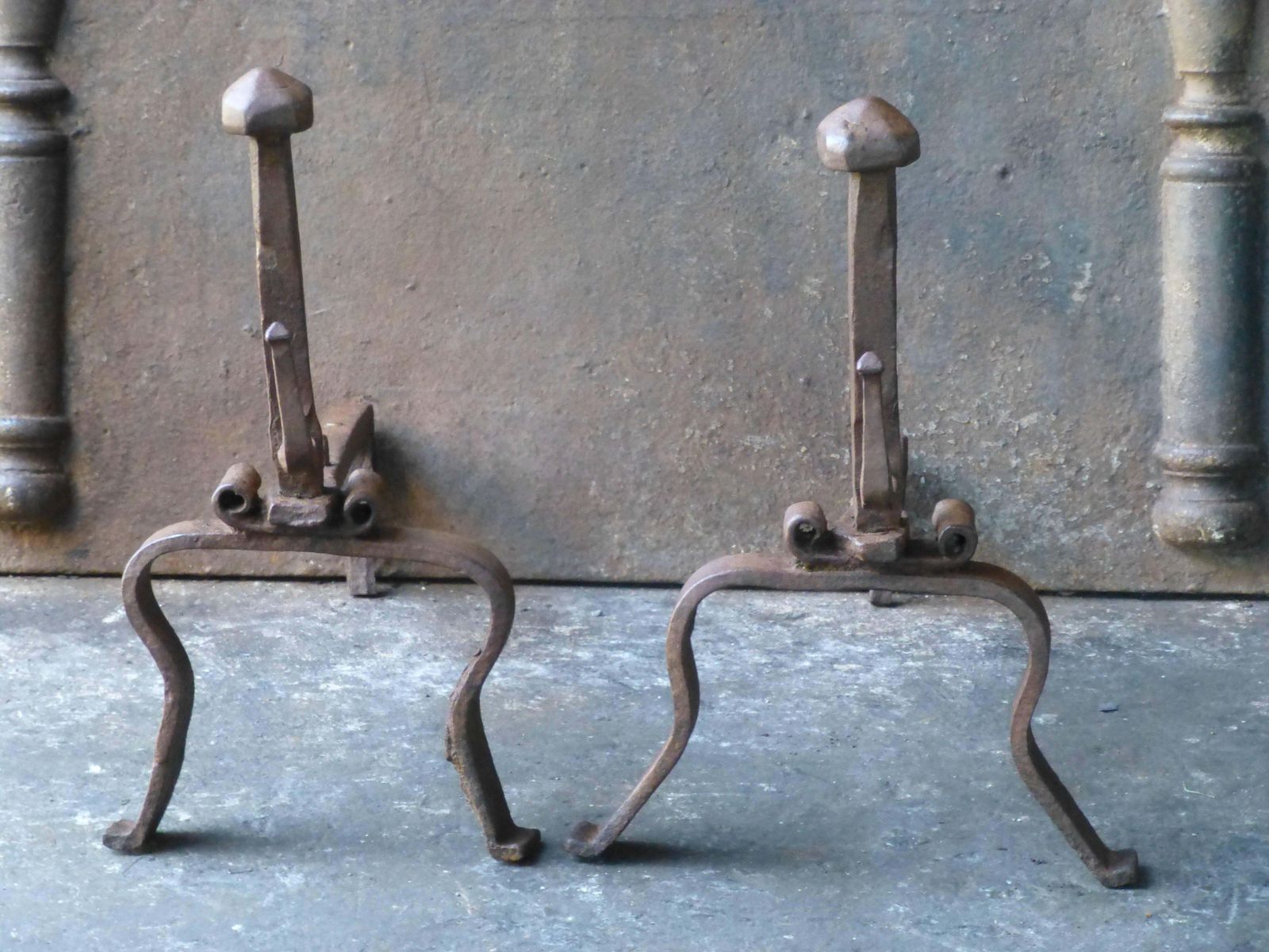 French Louis XV Firedogs, Andirons, 18th Century photo furniture
