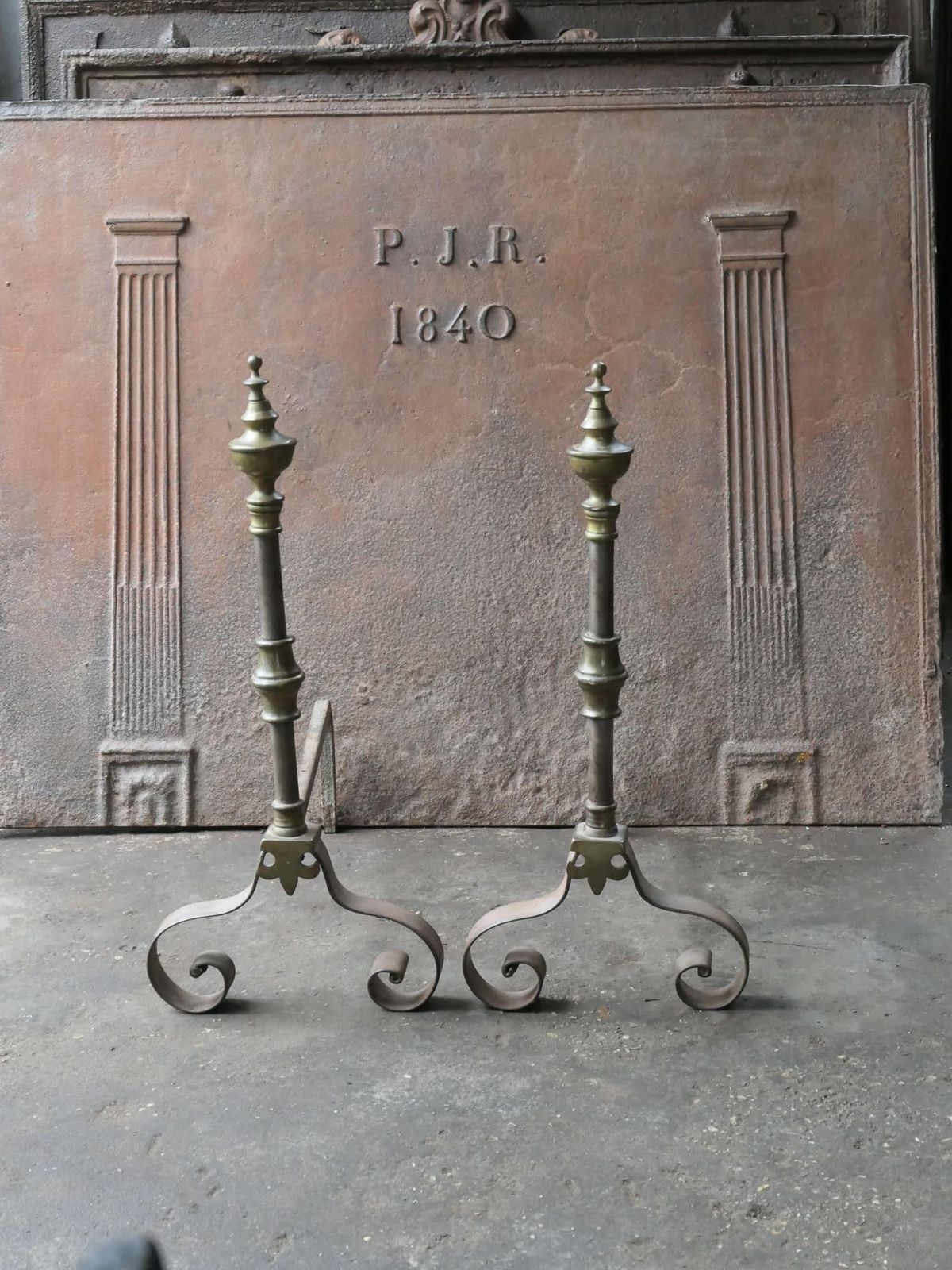 19th Century French Napoleon III Period Firedogs Or Andirons photo furniture