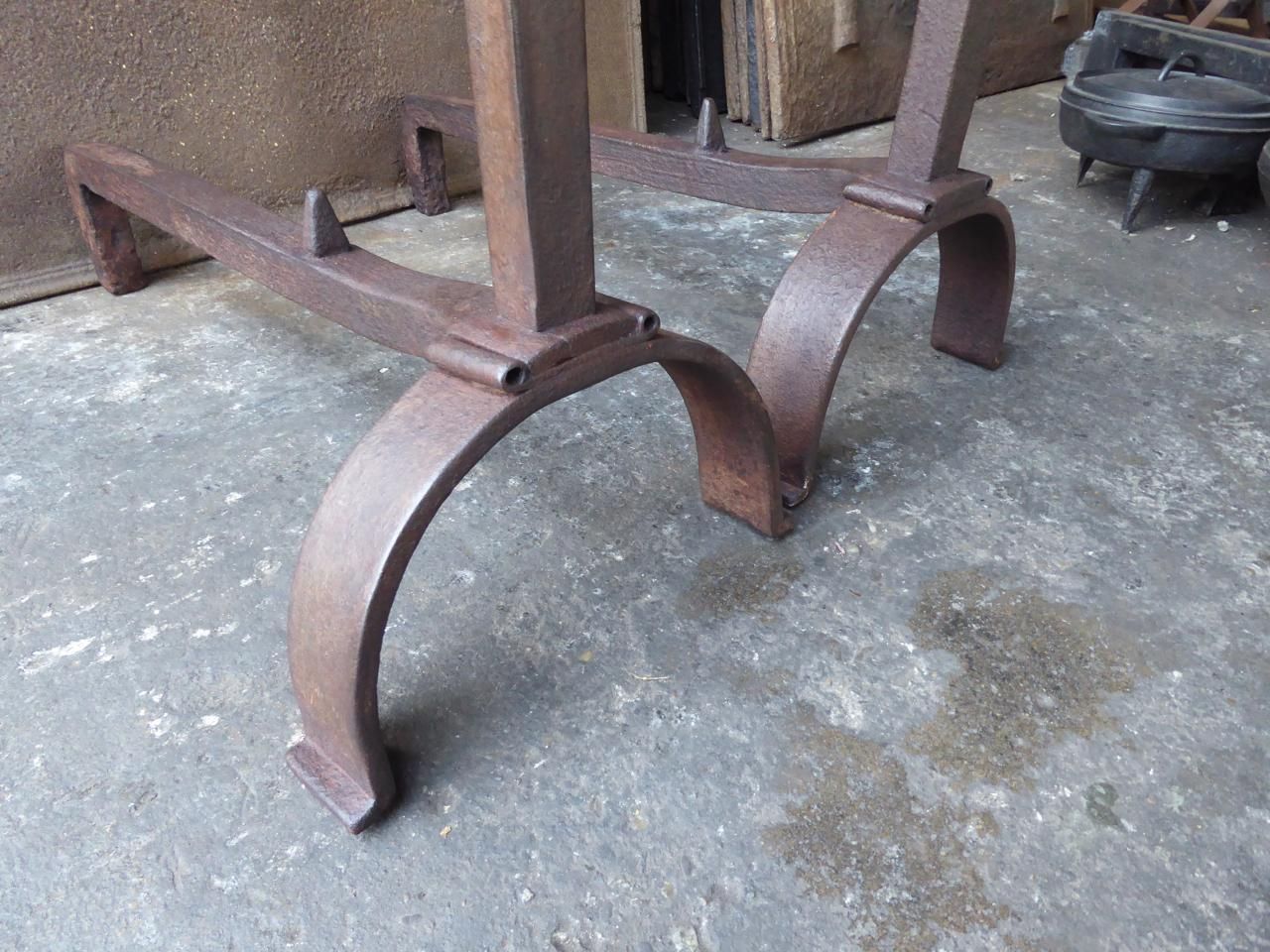 photo furniture 19th Century French Napoleon III Andirons Or Firedogs
