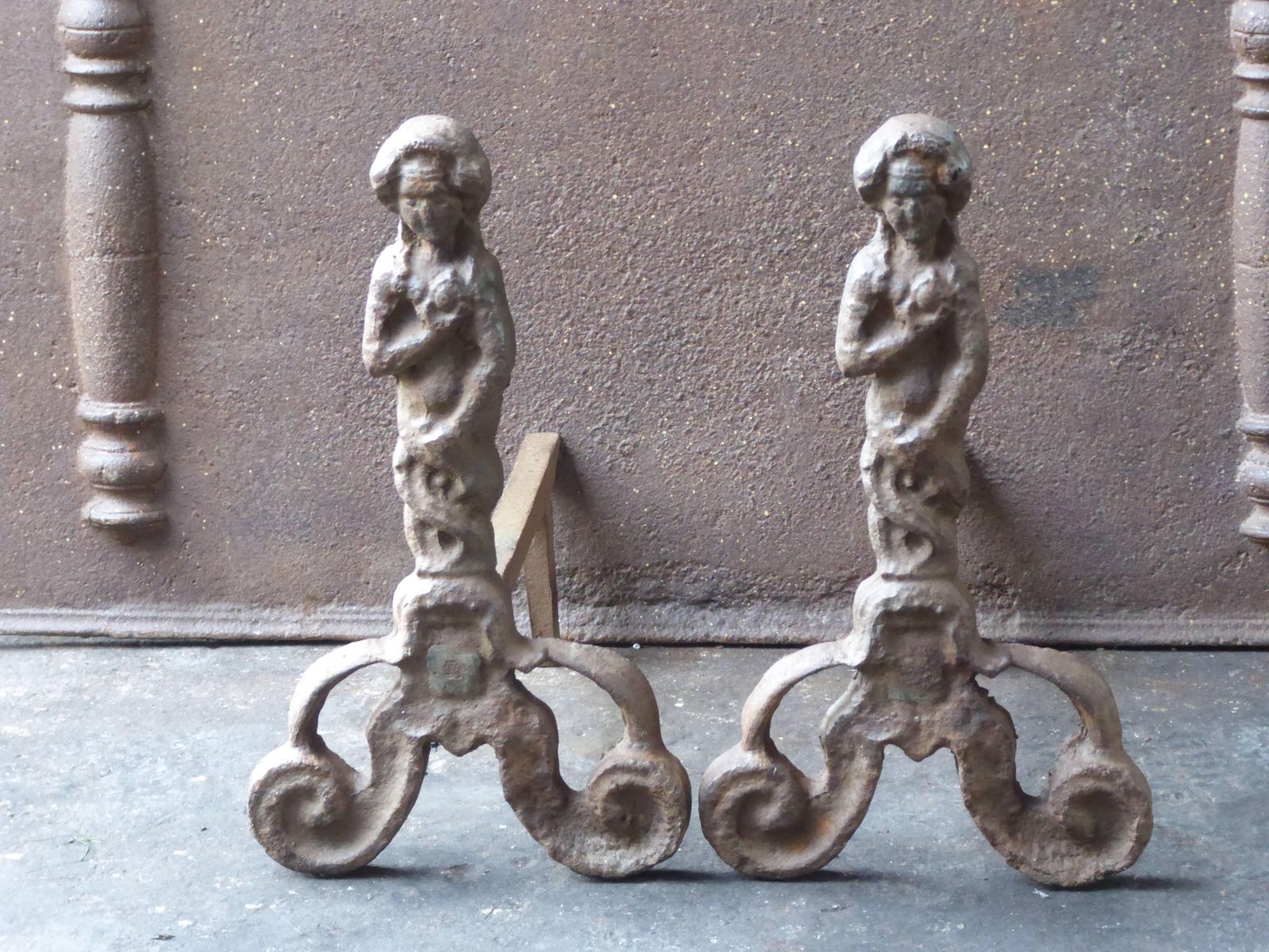 English Arts & Crafts Andirons Or Firedogs photo furniture