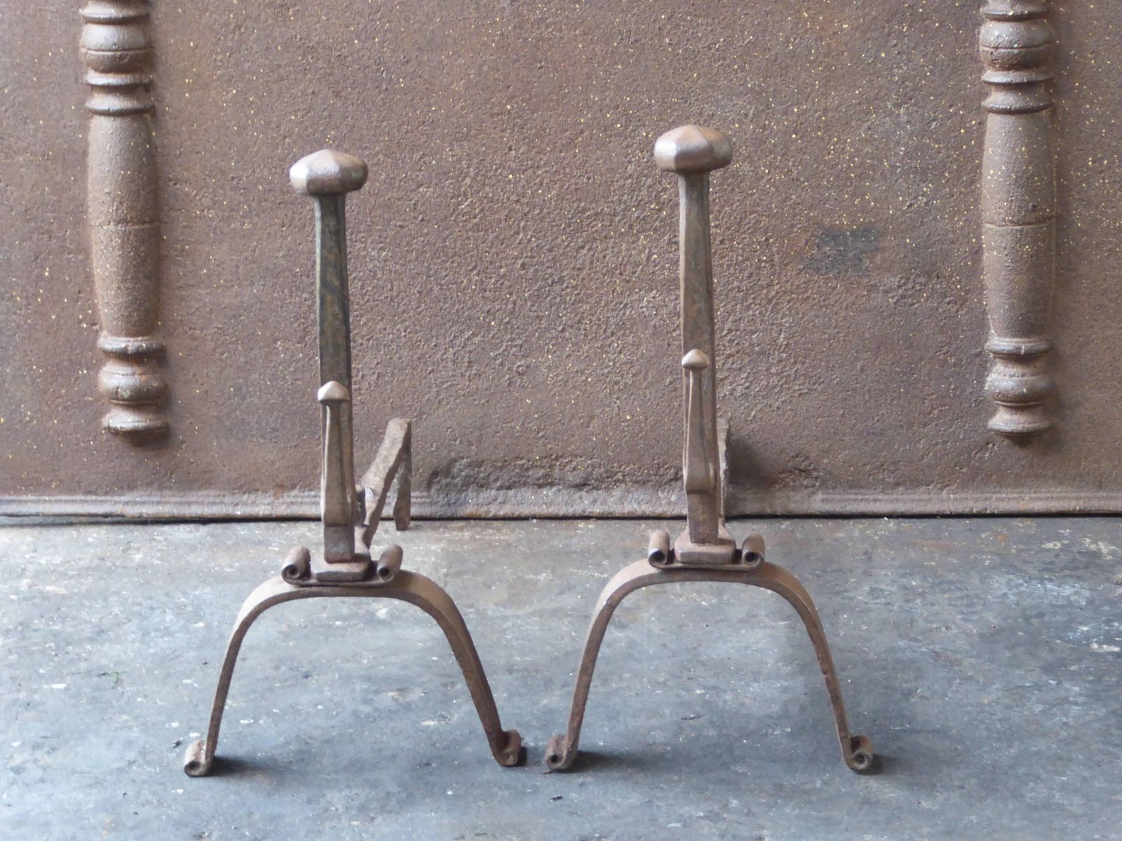 18th Century French Andirons Or Firedogs photo furniture