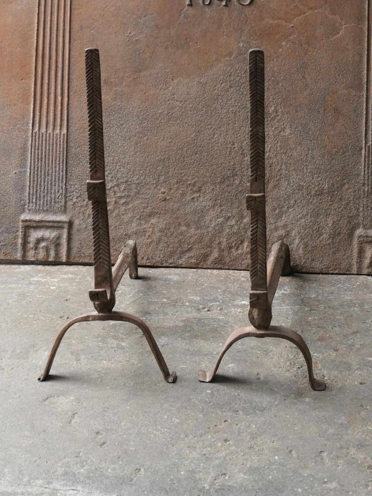 17th Century Louis XIII Andirons, Firedogs photo furniture