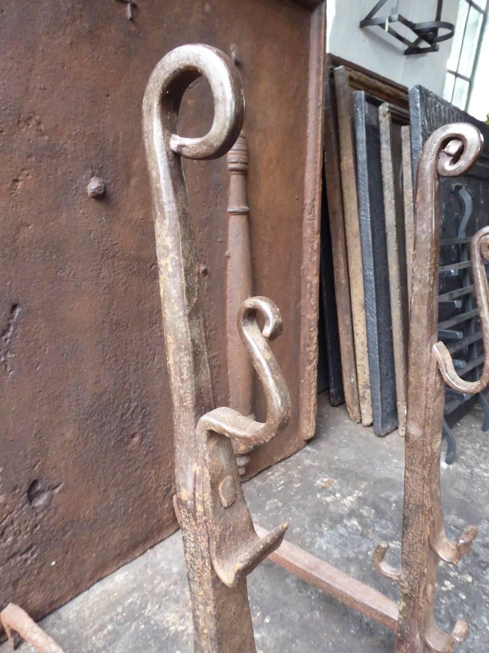 17th Century French Gothic Andirons Or Firedogs photo 407.0