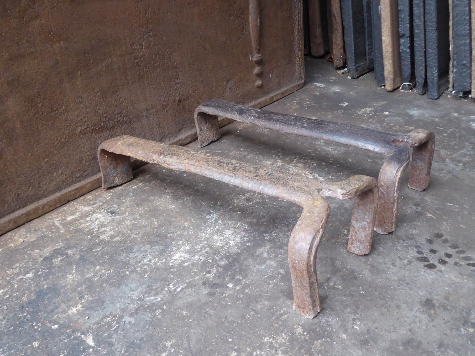 photo furniture 18th 19th Century French Gothic Style Andirons Or Firedogs