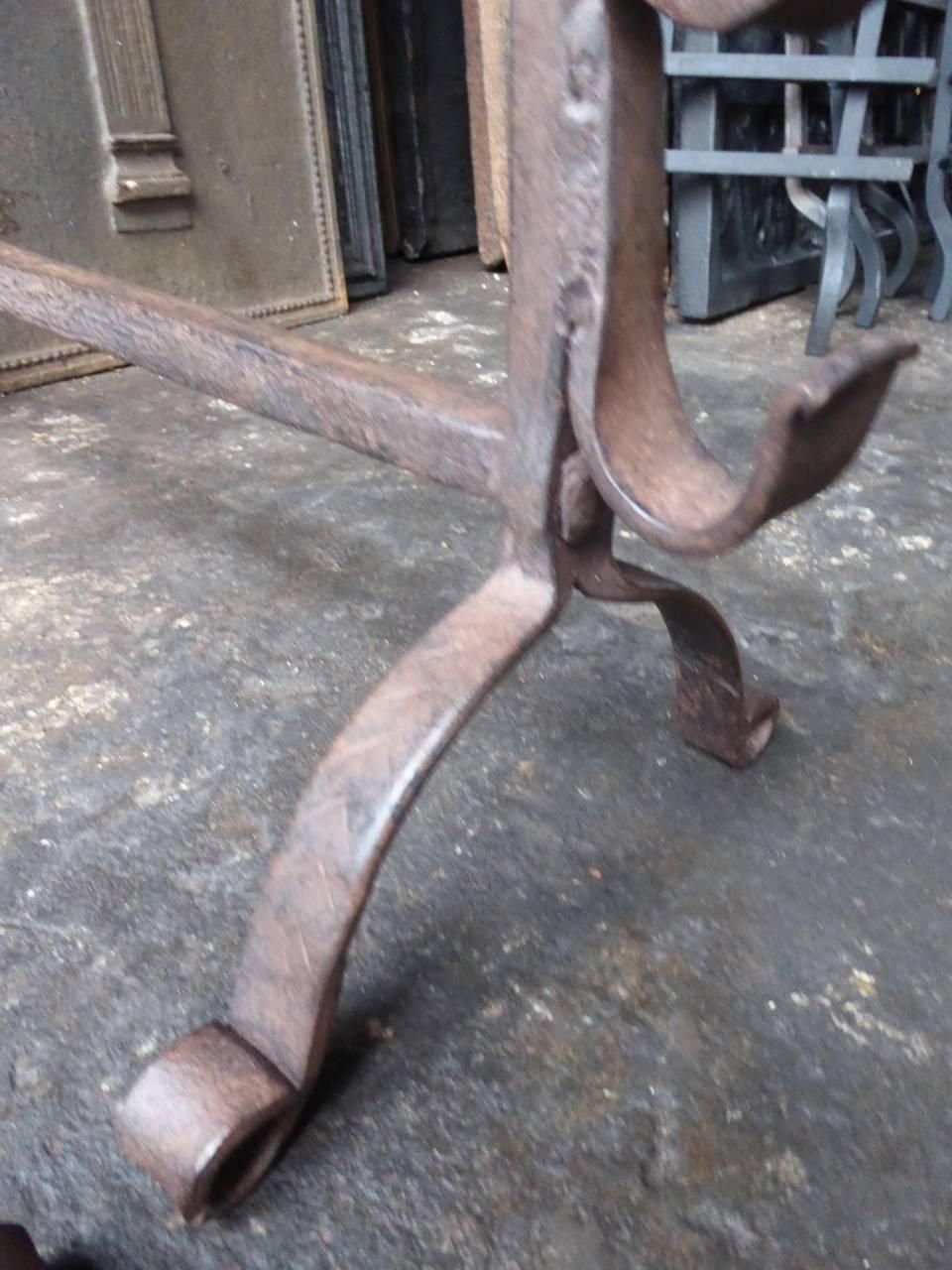 17th 18th Century Large French Andirons Or Firedogs photo buy