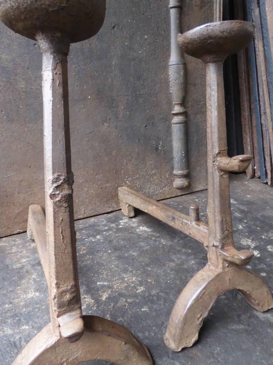 17th Century Gothic Cup Dogs, Andirons photo 405.0