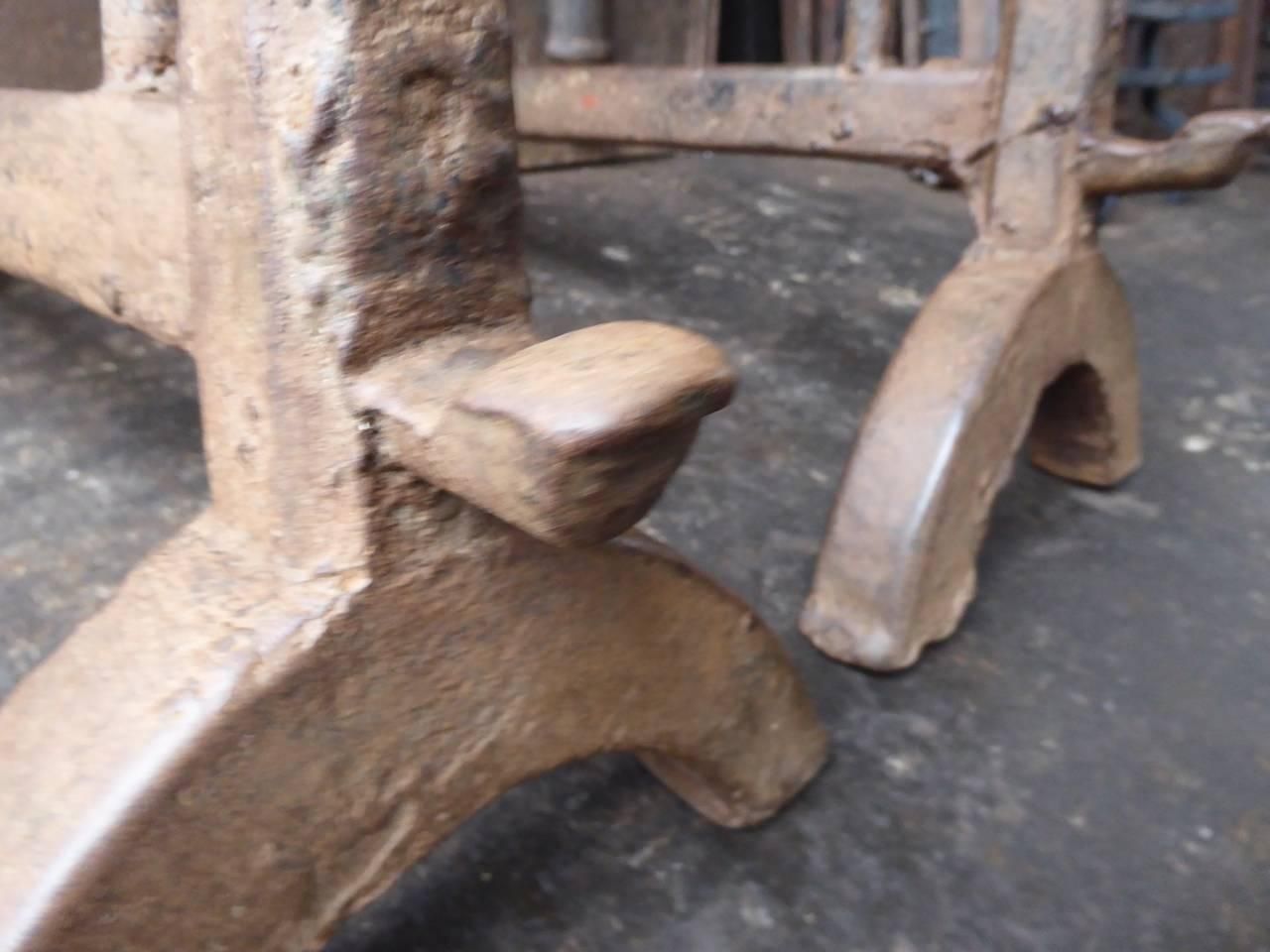 17th Century Gothic Cup Dogs, Andirons photo buy