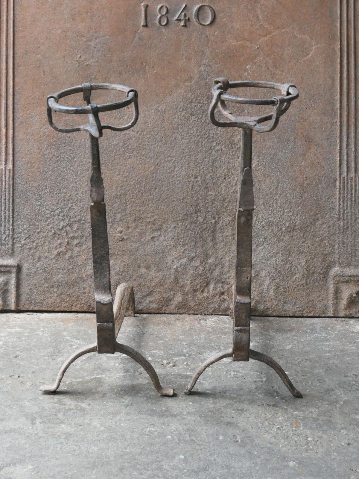Early 18th Century Gothic Style Firedogs Or Andirons photo for sale