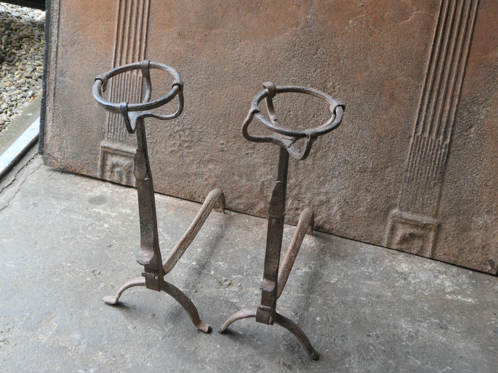 Early 18th Century Gothic Style Firedogs Or Andirons photo vinterior