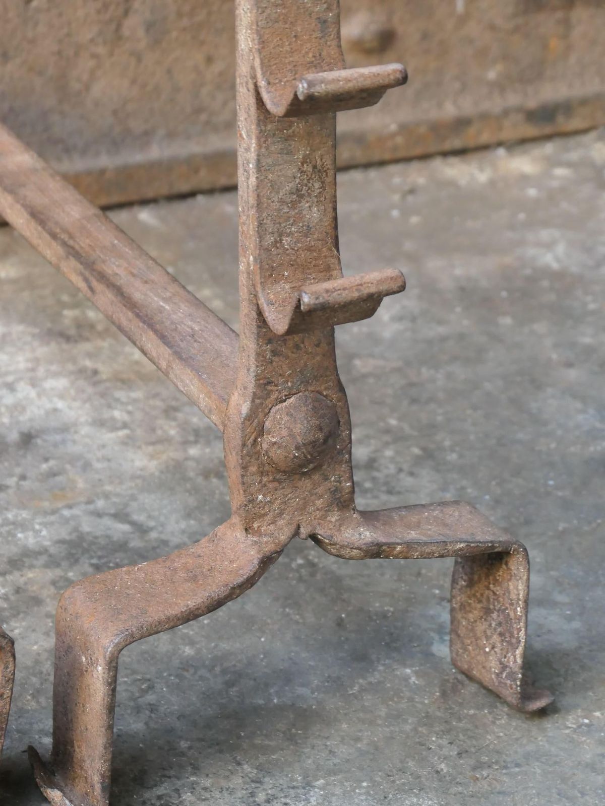 French Gothic Andirons Or Firedogs, Gothic Period, 17th Century photo buy