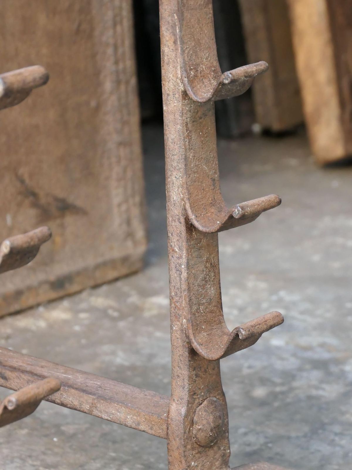 photo for sale French Gothic Andirons Or Firedogs, Gothic Period, 17th Century