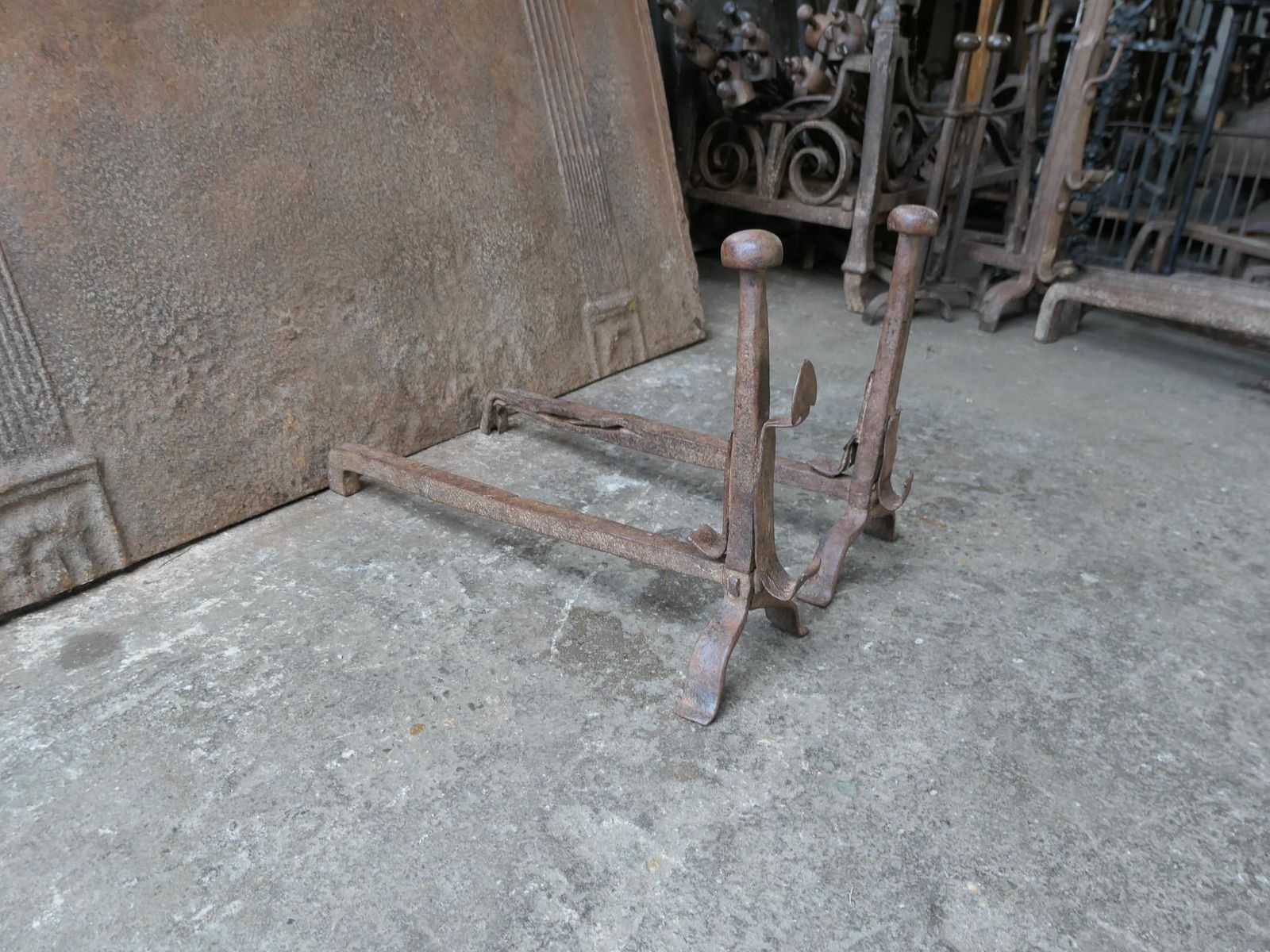 photo buy French Louis XV Period Fire Andirons, 18th Century