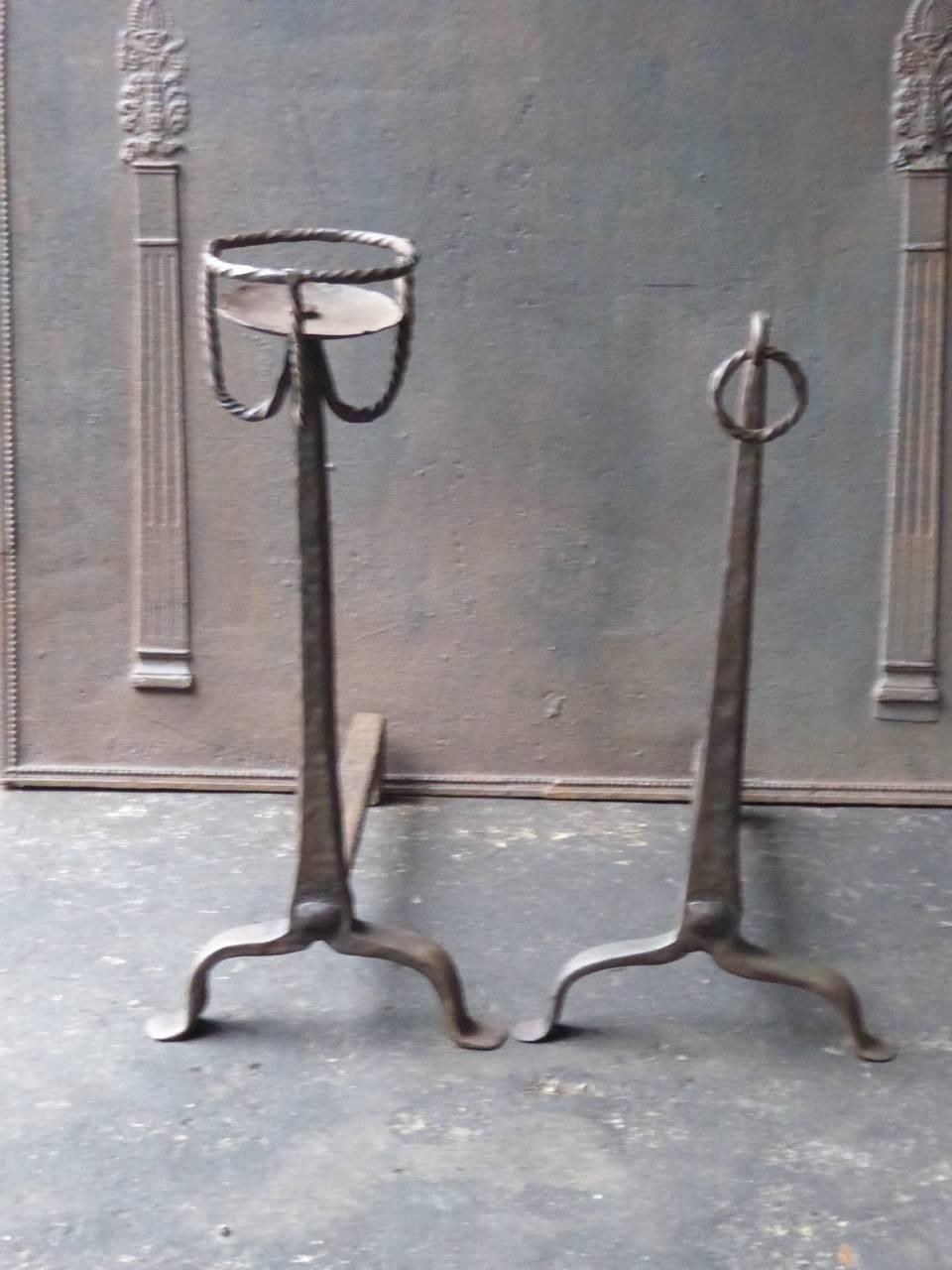 17th 18th Century Gothic Firedogs Or Andirons photo furniture
