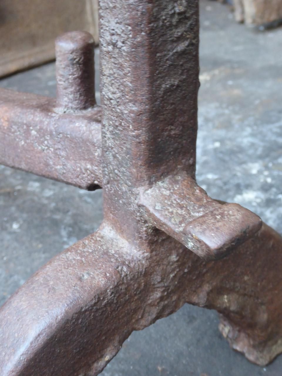 Home Fixtures 17th Century French Gothic Andirons Or Firedogs photo