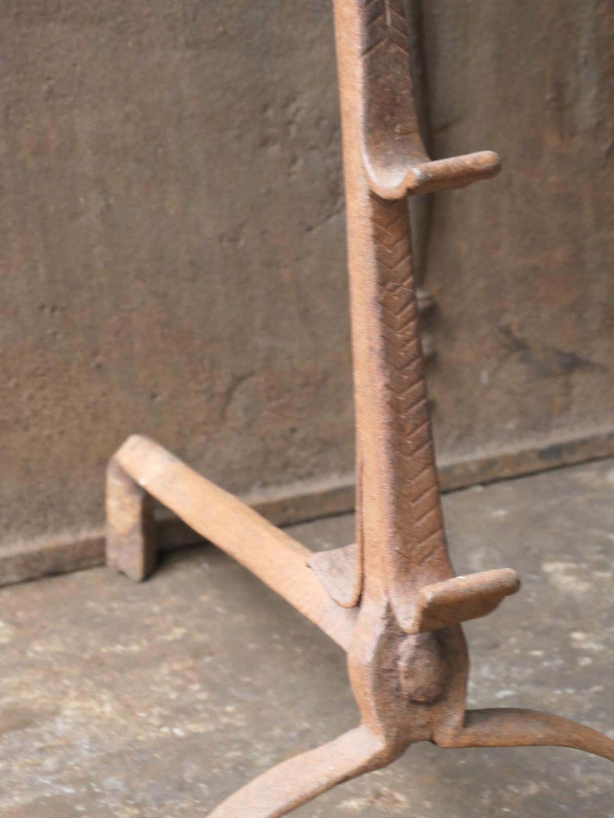 photo for sale 17th Century French Louis XIII Period Andirons, Firedogs, Landiers