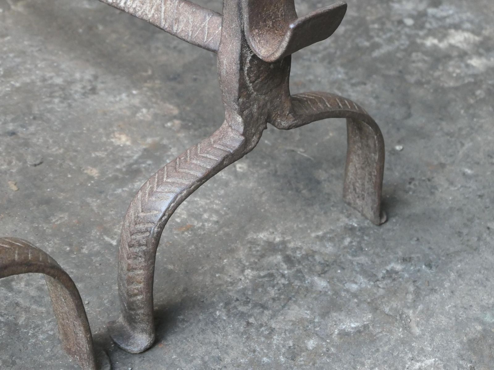 photo buy French 17th Century Gothic Period Andirons Or Firedogs