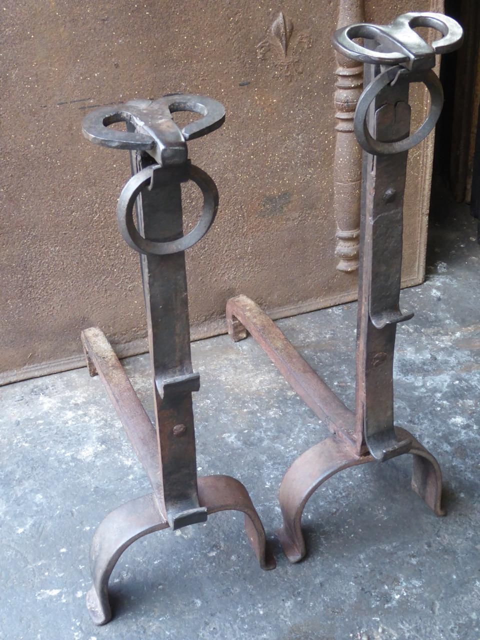19th Century French Gothic Style Andirons Or Firedogs photo 661.0