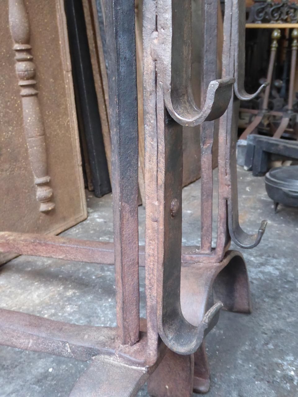 661.0 19th Century French Gothic Style Andirons Or Firedogs photo
