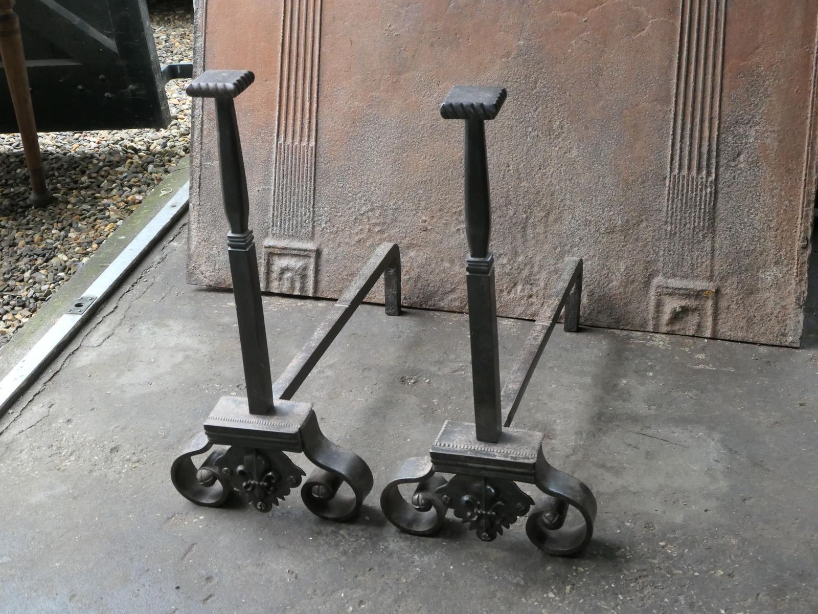 French Napoleon III Style Andirons Or Firedogs photo 764.0