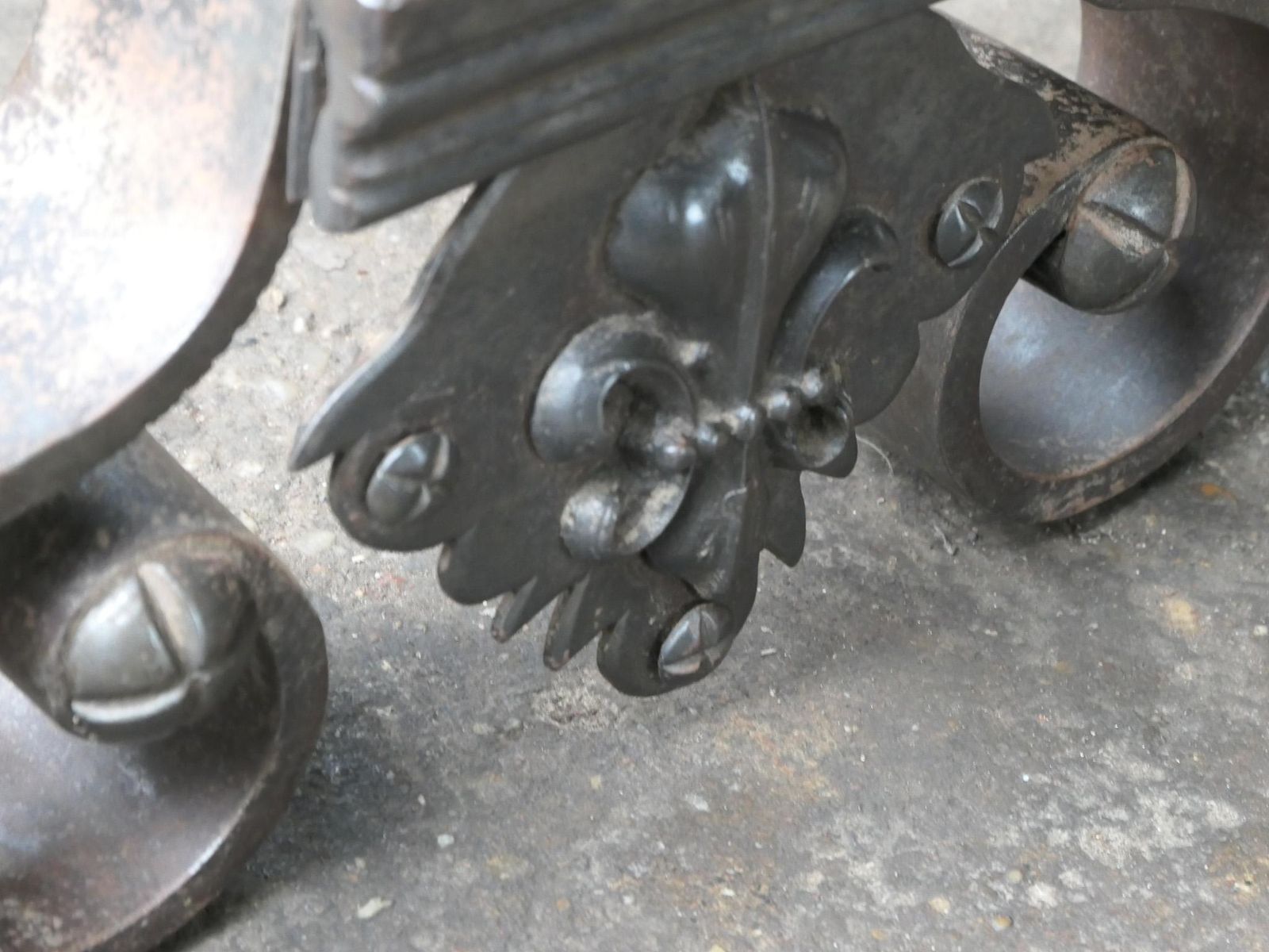 Home Fixtures French Napoleon III Style Andirons Or Firedogs photo