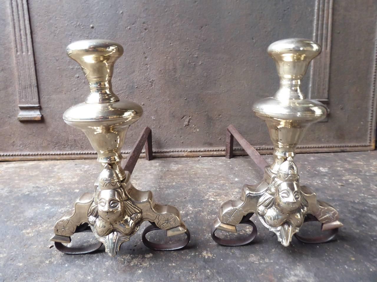 photo furniture French Bronze Louis XIV Andirons, 17th Century, With Marmosets
