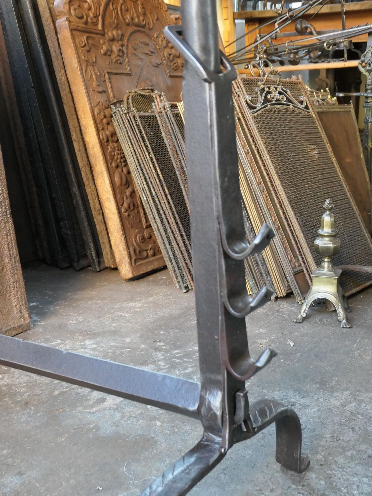 photo for sale Large French 18th Century Andirons