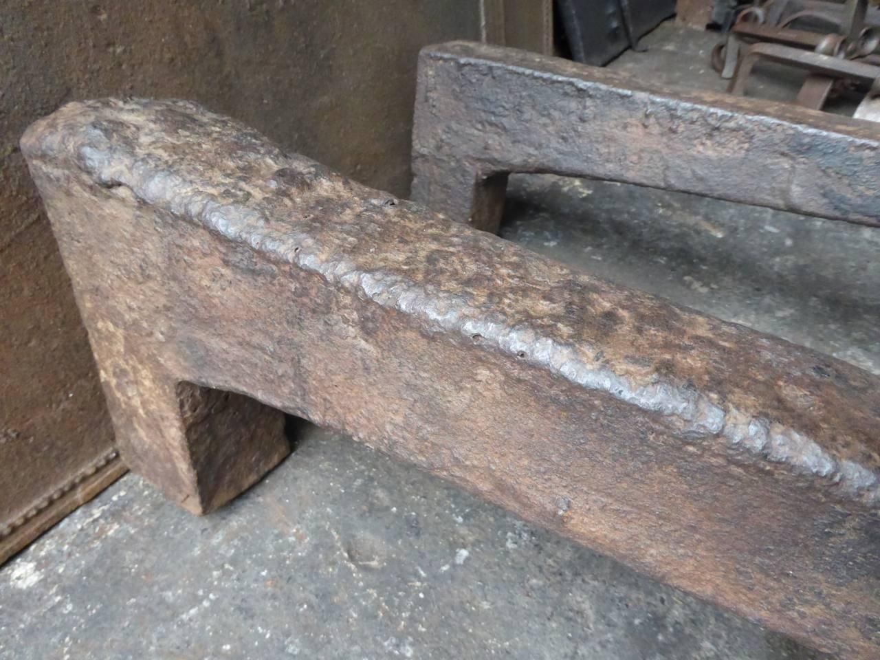 photo furniture 17th Century Magnificent French Gothic Firedogs Or Andirons